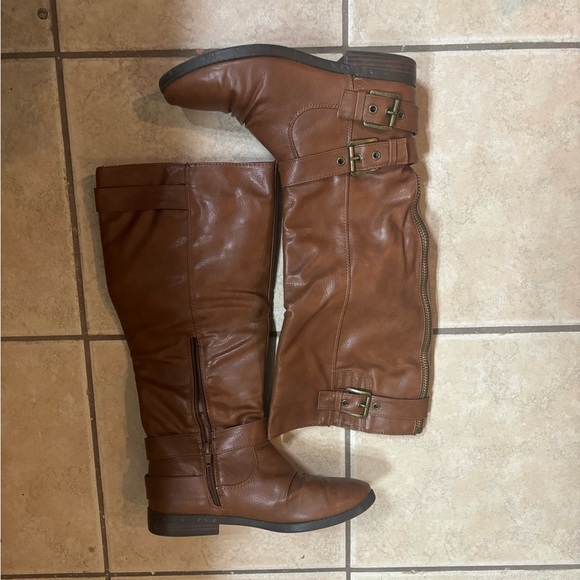 Rampage Tan Over the Knee Women’s Boots - Picture 2 of 5